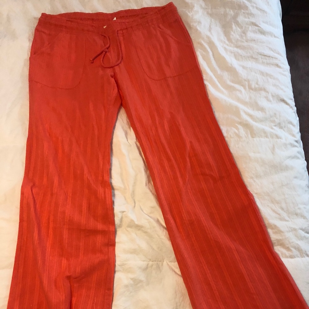 Orange line pants